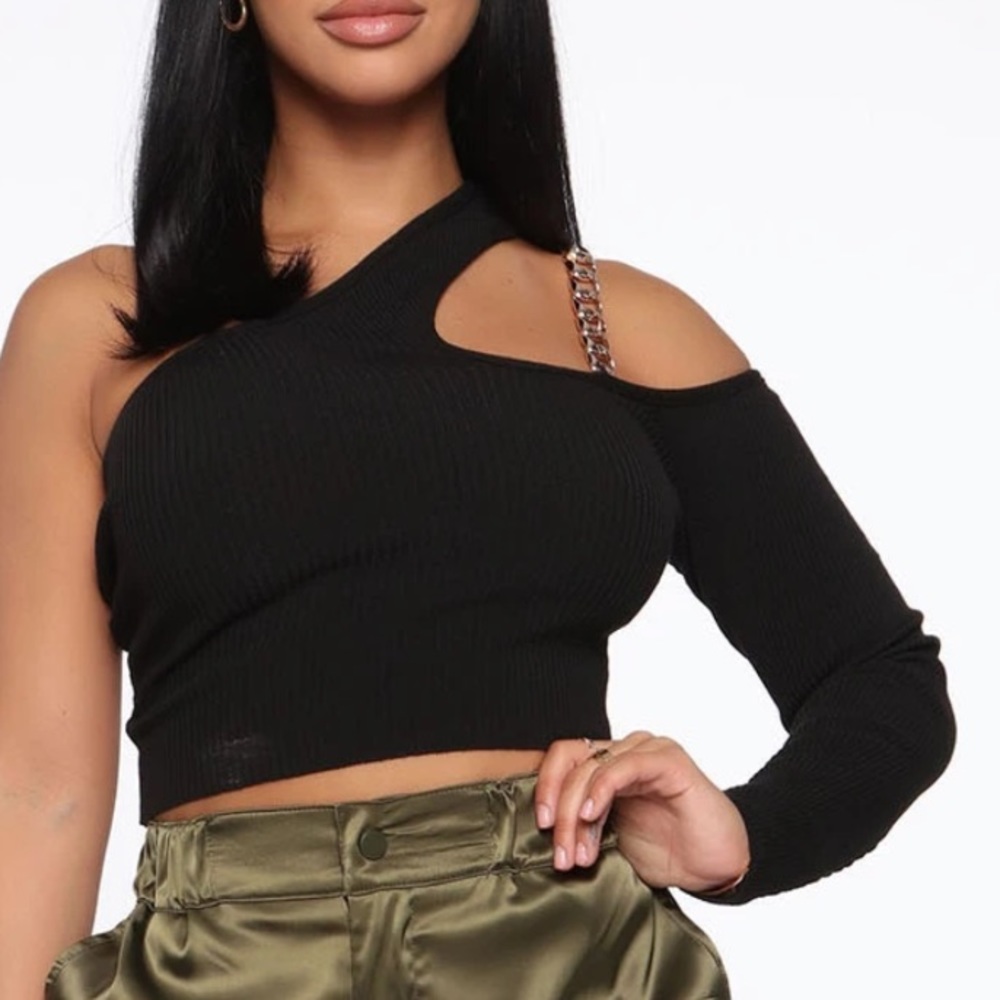 Black Chain Sweater